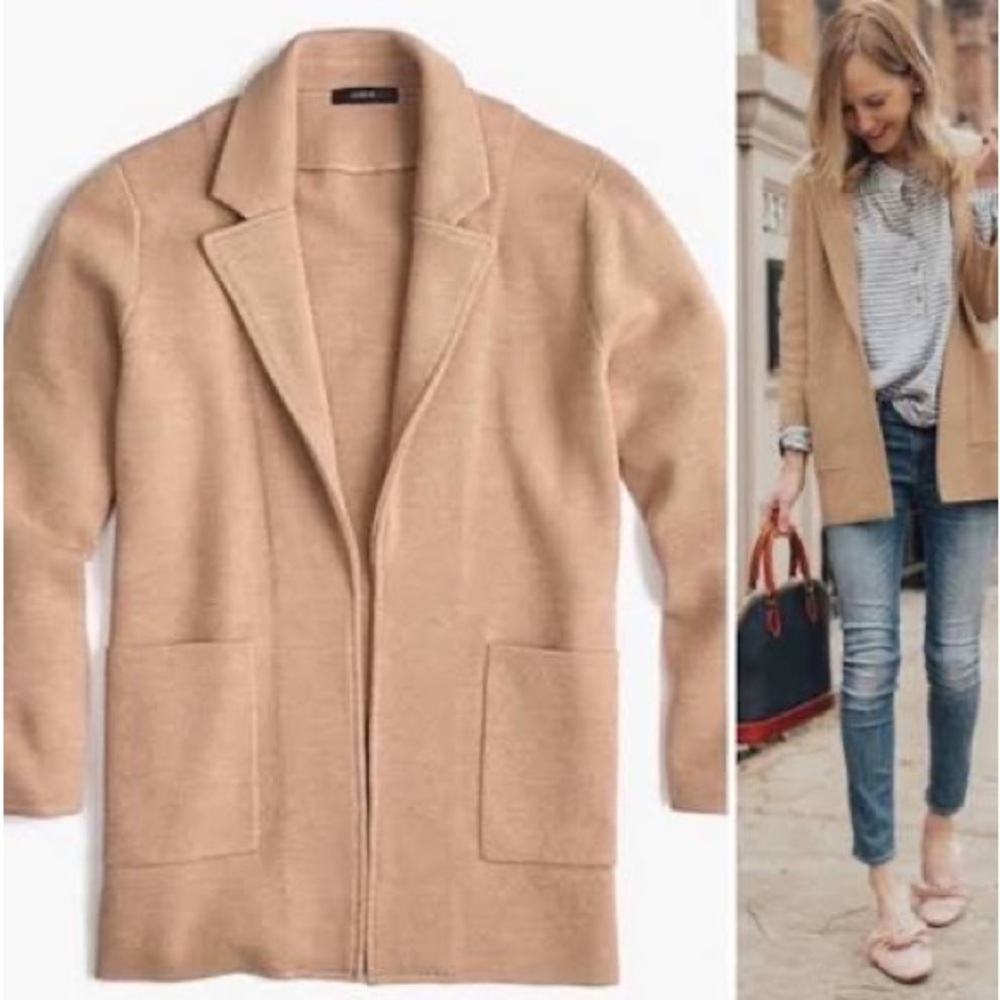 J Crew Open-Front Sweater Blazer